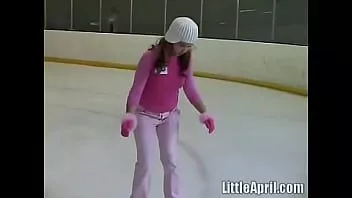 Play Little april and her solo performance at the skating ring